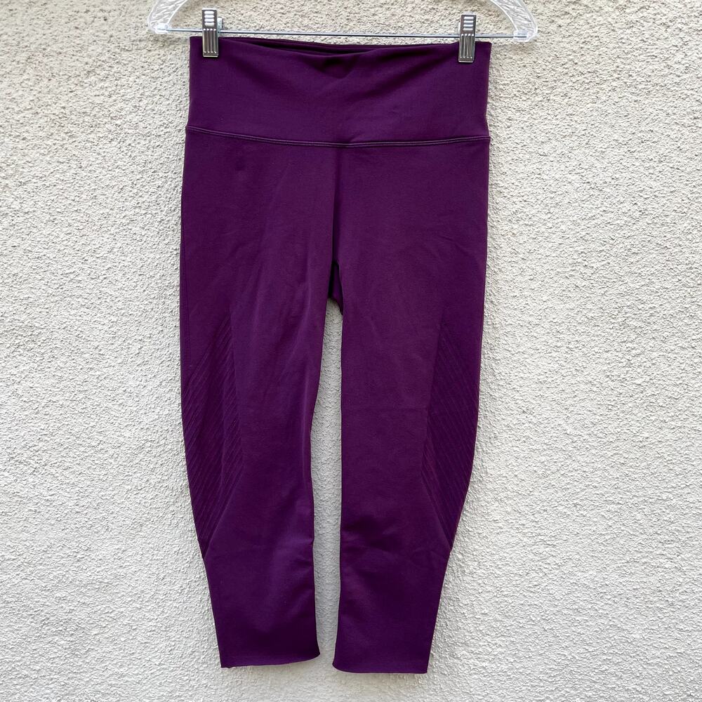 Lululemon Enlighten Crop Plum 2 Purple Perforated
